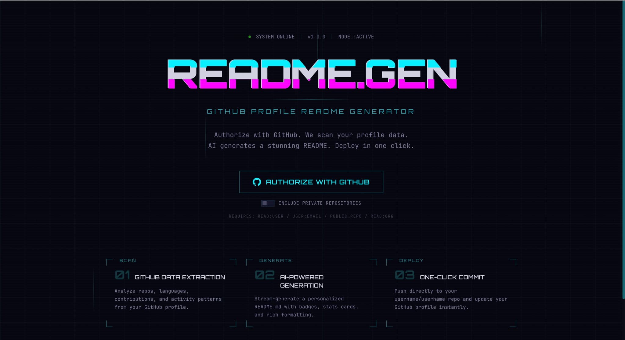 README.GEN screenshot